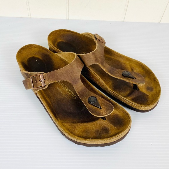 Birkenstock Gizeh Habana Oiled Leather Brown EU 40 or US 9.5 - Picture 5 of 11